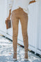 High Waist Faux Suede Skinny Leggings